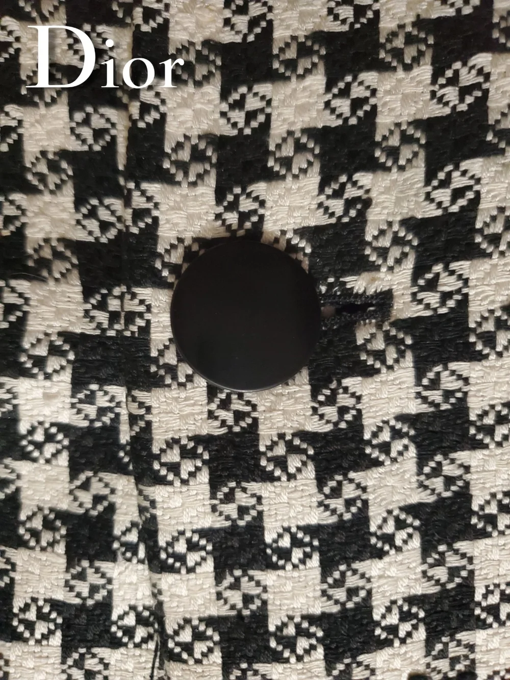 Dior Black & White Houndstooth Blazer